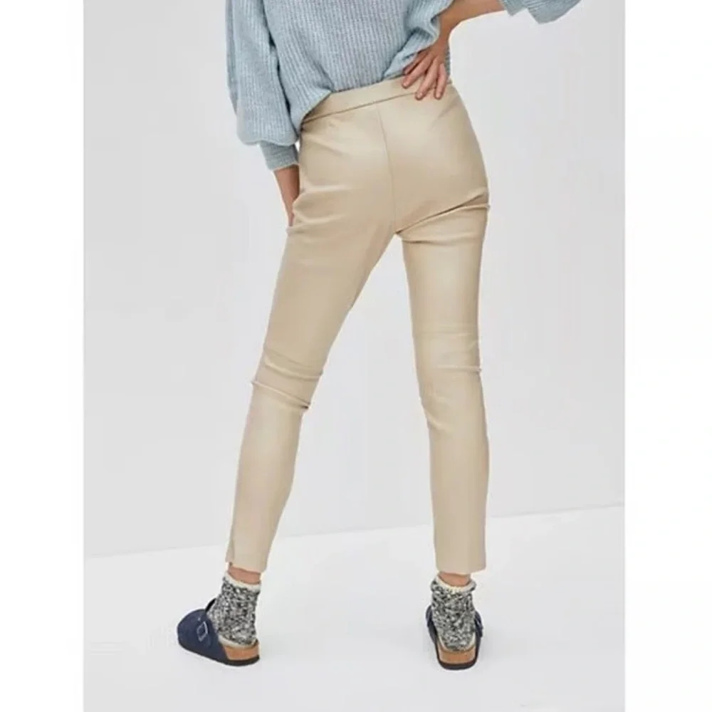 Anthropologie Avec Les Filles Arden Vegan Leather Pants Size Small New NWT